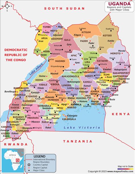 district map uganda
